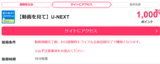 U-NEXTお試し31日無料トライアル