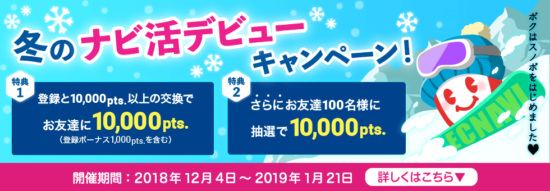 冬のナビ活キャンペーン